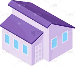 现代,房屋,紫色,模型,数字1,传统,房屋建设,简单,小的,建筑业