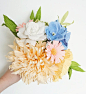Multicolor Pastel Handmade Crepe Paper Flower Mother's Day image 1