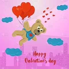 绘画插图,情人节,心型,小的,伦敦城,背景,贺卡,设计,问候,飞