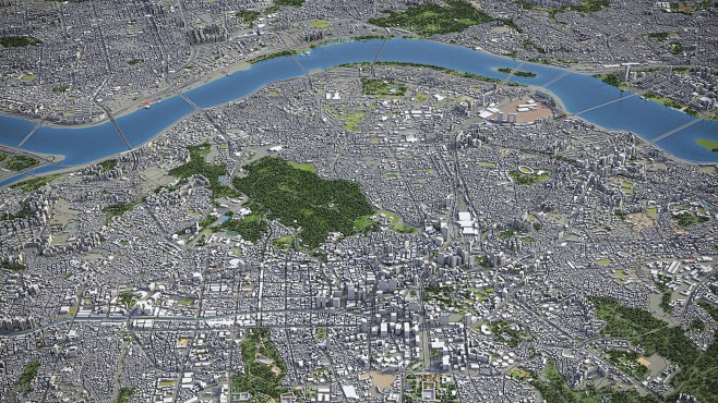 seoul korea urban 3D...