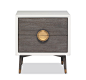 Desire Bedside Chest  Contemporary, Transitional, MidCentury  Modern, Art Deco, Metal, Wood, Nightstands  Bedside Table by Interlude Home