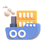 Ship Cargo 3D Illustration