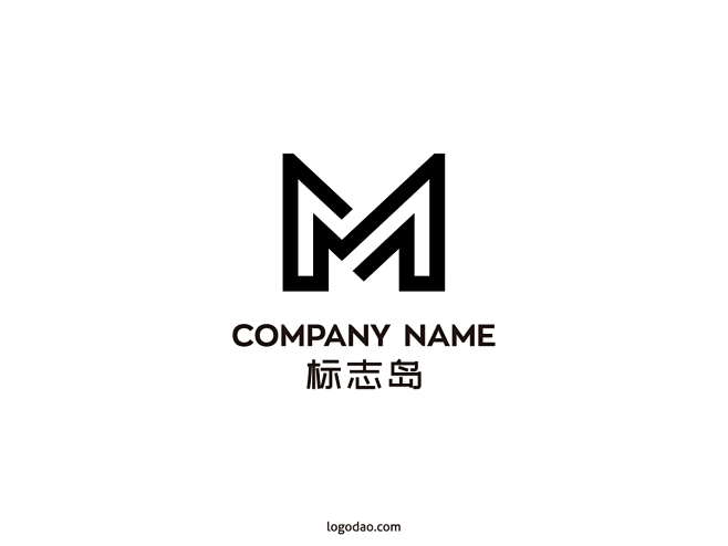 M英文字母抽象LOGO设计M英文字母素材...