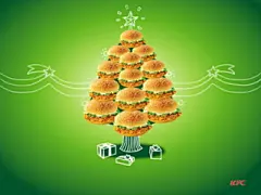 肯德基插画设计广告壁纸 #采集大赛#