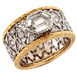 BUCCELLATI Diamond Yellow White Gold Ring