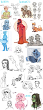 Messes of Sketches by *Britt315 on deviantART ✤ || CHARACTER DESIGN REFERENCES |