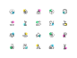 Technology Icon Set solar energy energy science blockchain iconography icon set icons technology