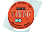 Hair Wax hand-lettering lettering medallion orange brilliant sheen hold strong illustration packaging
