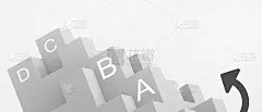有创意的想法。”灰色上的经营理念和未来业务发展的目标序列。横幅，复制空间，数字，海报，卡片- 3d渲