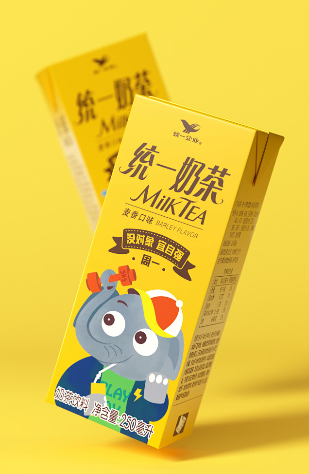 思湃｜统一麦香奶茶动物星期包