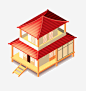 一幢双层别墅高清素材 木屋 楼梯 红色 免抠png 设计图片 免费下载