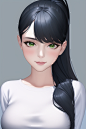 【接AI单】淡蓝色休闲服美女-角色生成-AI生成-微元素 - Element3ds.com!