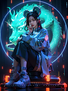 DG视觉设计采集到赛博朋克AI绘画
