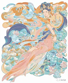 从线稿到配色！吹爆《中国日报》国际版插画师李旻，太高产！还为《哈利波特》绘制了封面~ : 打开这样的一幅美丽画卷，心灵也会随之安静平和起来。我想，这就是绘画的力量。