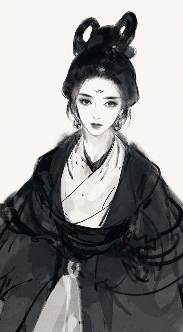 古风插画线稿系列～ by.伊吹鸡腿子

...