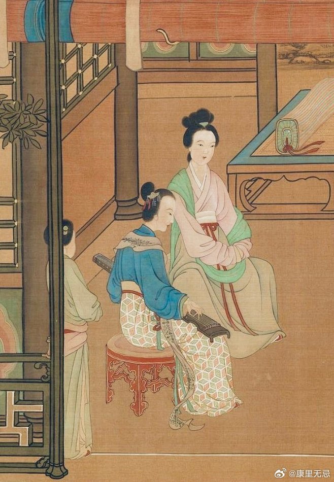五代十国·周文矩《五代南唐仙姬文会图》