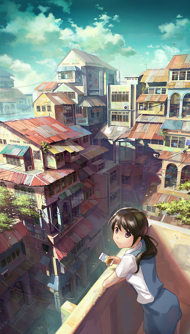 Girl on balcony by *...