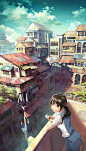 Girl on balcony by *FeiGiap on deviantART
