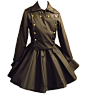 EASY front for Jackets - Fabric flap over front with buttons added for a mock front Steampunk Gotchi Jacket skirt black vinyl,