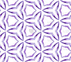 紫色万花筒无缝图案。手绘w