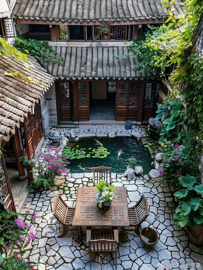 中式小院景观 农家 古风场景参考