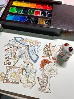 图透.轻复古蝴蝶胶带