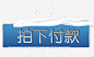 蓝色冬季主题拍下付款装饰图标 免费下载 页面网页 平面电商 创意素材