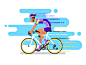 【新提醒】一组汽车自行车摩托车运动插画作品分享-UI设计网uisheji.com - #UI#