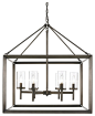 Smyth 6 Light Chandelier, Gunmetal Bronze With Clear Glass chandeliers