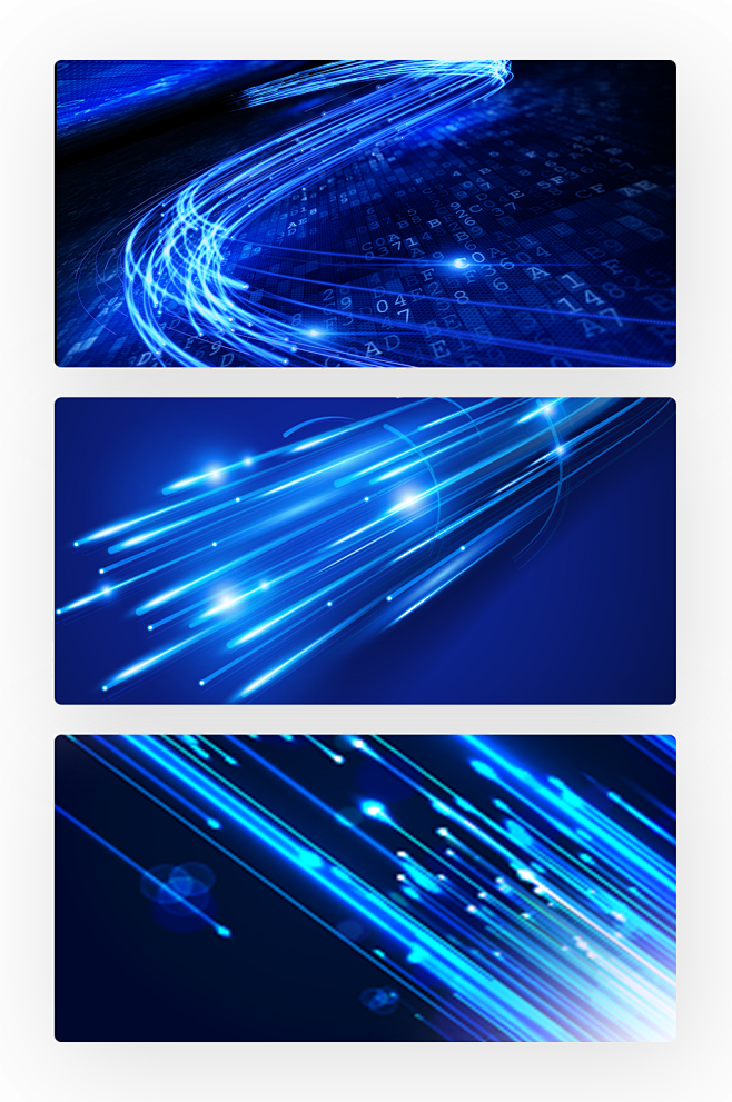 蓝色光钎超清背景现代数据传输网络技术概念...