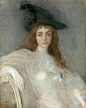 Paul César Helleu -- Portrait of a Young Girl in a Black Hat