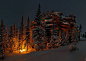 冬日寒夜燃起的篝火 WAler 来自设计青年 - 微博