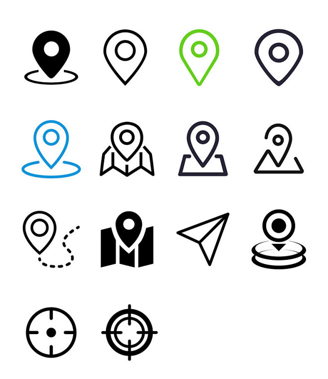 地图定位矢量地图定位地图定位矢量地图图标