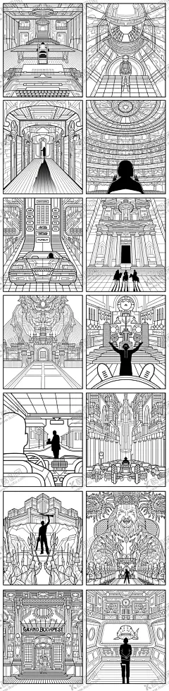 插画 【酷图网】炫彩,插画,扁平风,平面几何,人物插画,多彩设计,