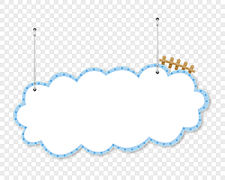 卡通云朵话框素材花边边框-边框素材-边框...