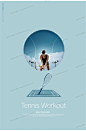 成人跑步游泳爬山打网球瑜伽跳芭蕾舞健身运动海报PSD设计素材-淘宝网