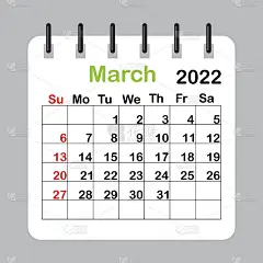 2022年日历模板。2022年3月抽象风格日历表。矢量插图。每股收益10。股票的形象。