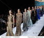 NEW YORK - SEPTEMBER 08: Models walk the runway for Monique Lhuillier Collection during Spring/Summer 2013 at Mercedes-Benz Fashion Week on September 8, 2012 in New York-美容/时装服饰-海洛创意（HelloRF） - 站酷旗下品牌 - Shutterstock中国独家合作伙伴