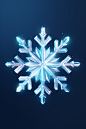 C4D透明雪花模型