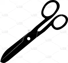 裁缝,分离着色,剪刀,发型,头发,理发师,形状,白色,黑色,剪影