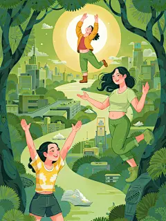 用一组分镜描述你所期待的，和我有关的美好未来。漫画