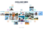 Collage grid and photo collage effect mockup