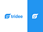 Tridee Logo隐藏的消息简单的标志符号现代标志图案标志眼睛徽标猫头鹰标志图标标志