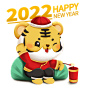 2022新年卡通立体虎福娃