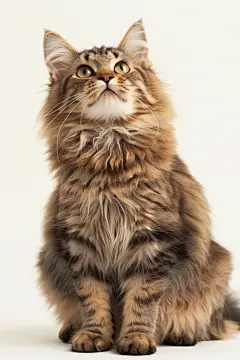 捣乱的宠物猫咪缅因猫摄影图片