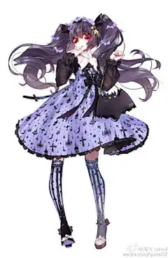 动漫 插画 人物 萝莉 洋服 洛丽塔 洋装 Lolita 设计 画师：斯比 魔女卡提作者