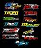 make logo racing design lettering
