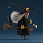 Taxi witch, Aline Le Sage : Based on a Blad Moran's concept:
https://www.artstation.com/artwork/aRkrwR

First time on xgen and substance for this character!