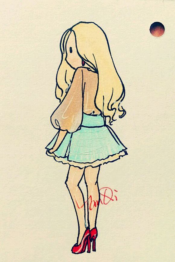 fashion diary 手账简笔画 #手绘##简笔画##时尚插画# 工具:马克笔