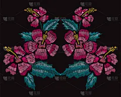 刺绣,纺织品,春天,装饰物,剪贴画,夏天,插花,排列,复古,花